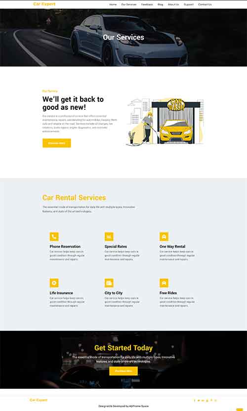 Service page